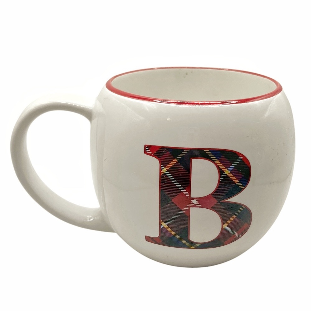 Bee & Willow Monogram Tartan “B” Mug
